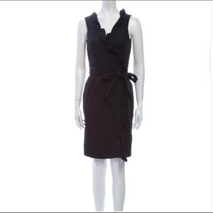 Diane von Furstenberg black Hampton wrap dress